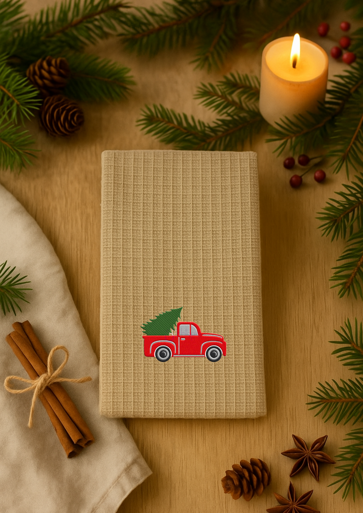 Viskastykki Ljóst| Jólatrukkur