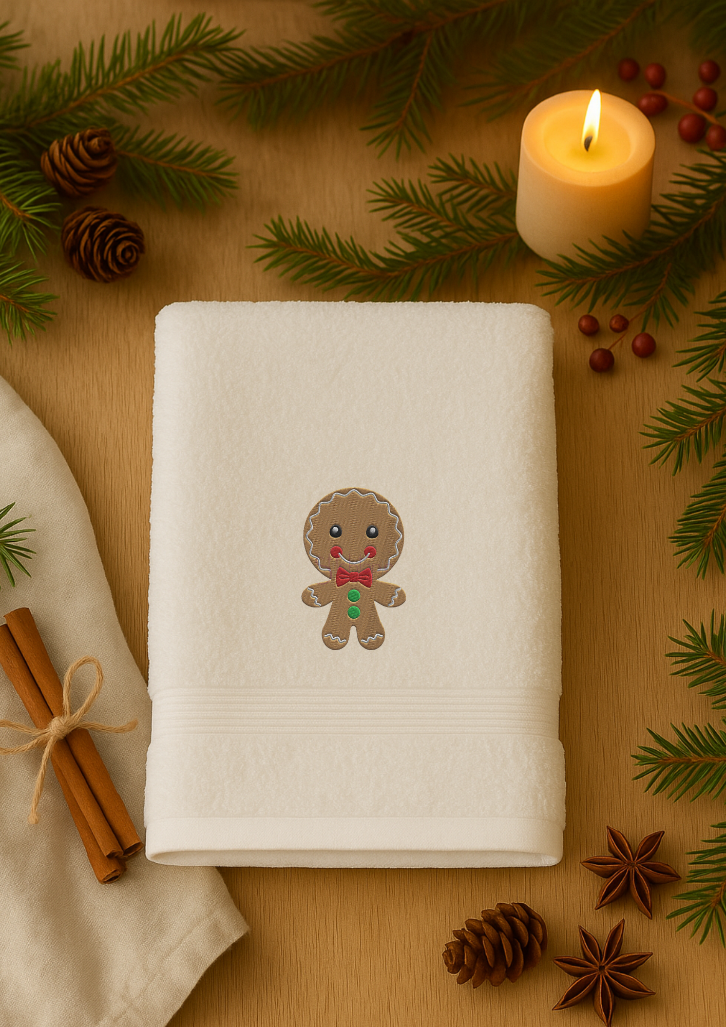 Gestahandklæði | Piparkökukarl