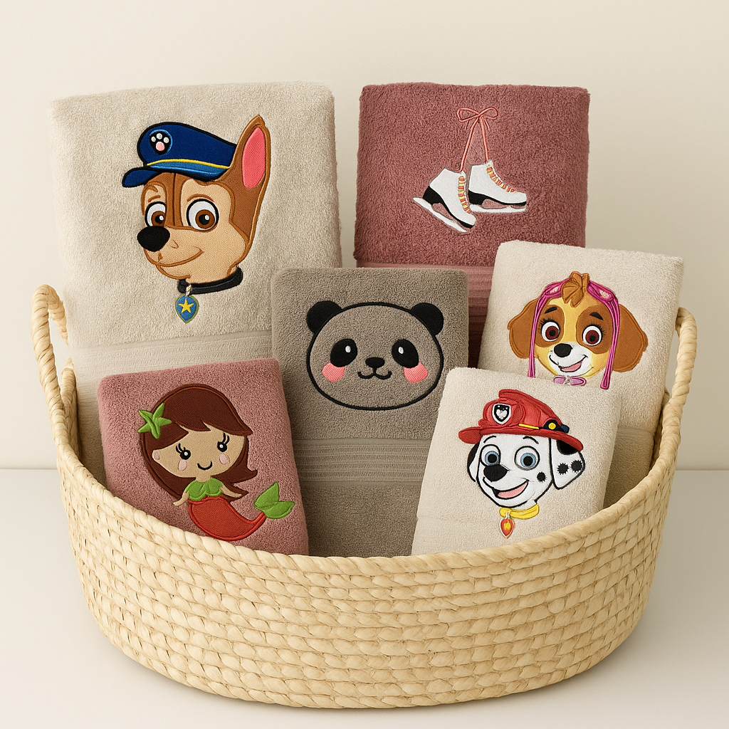 Sérmerkt handklæði