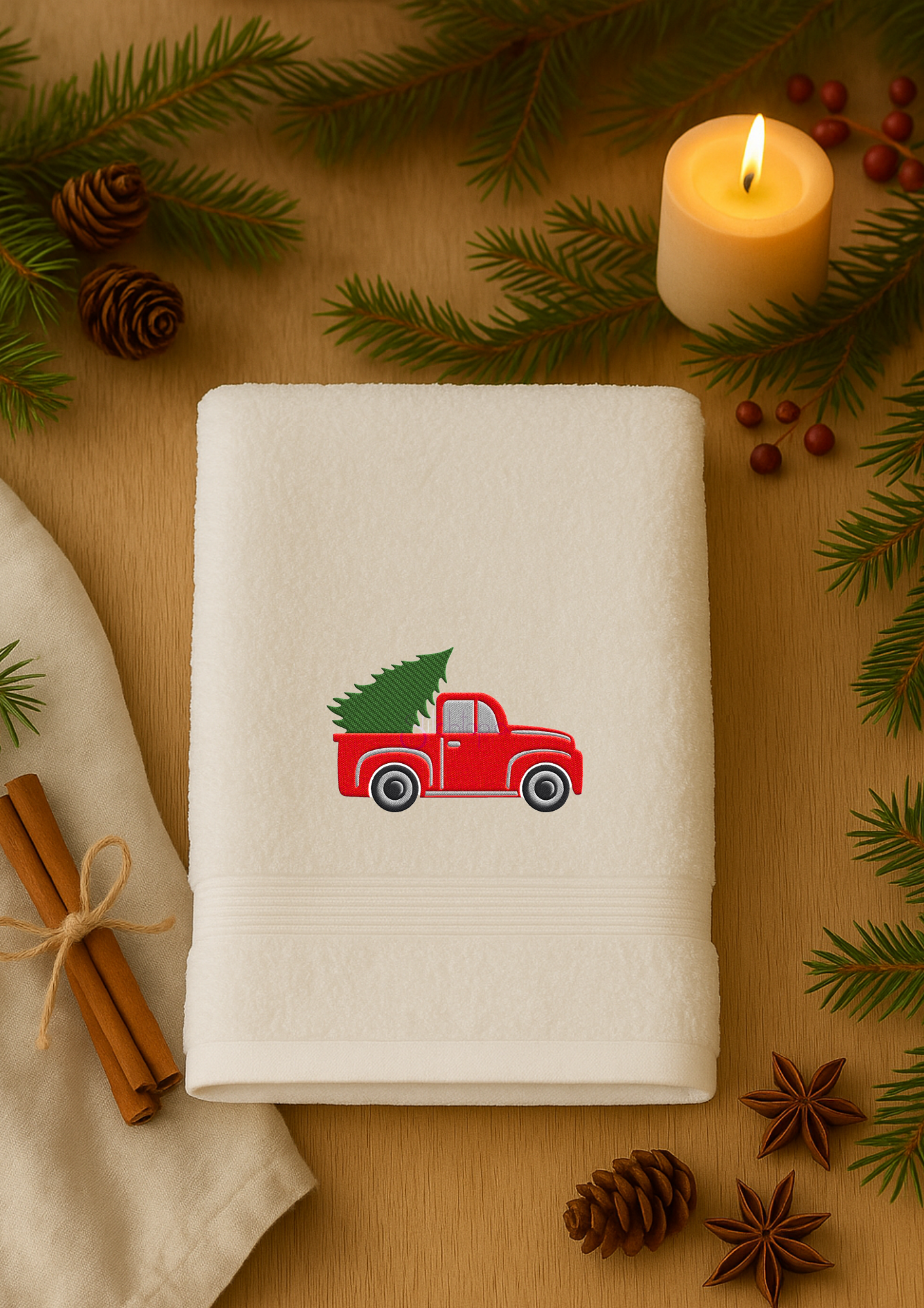 Gestahandklæði | Jólatrukkur